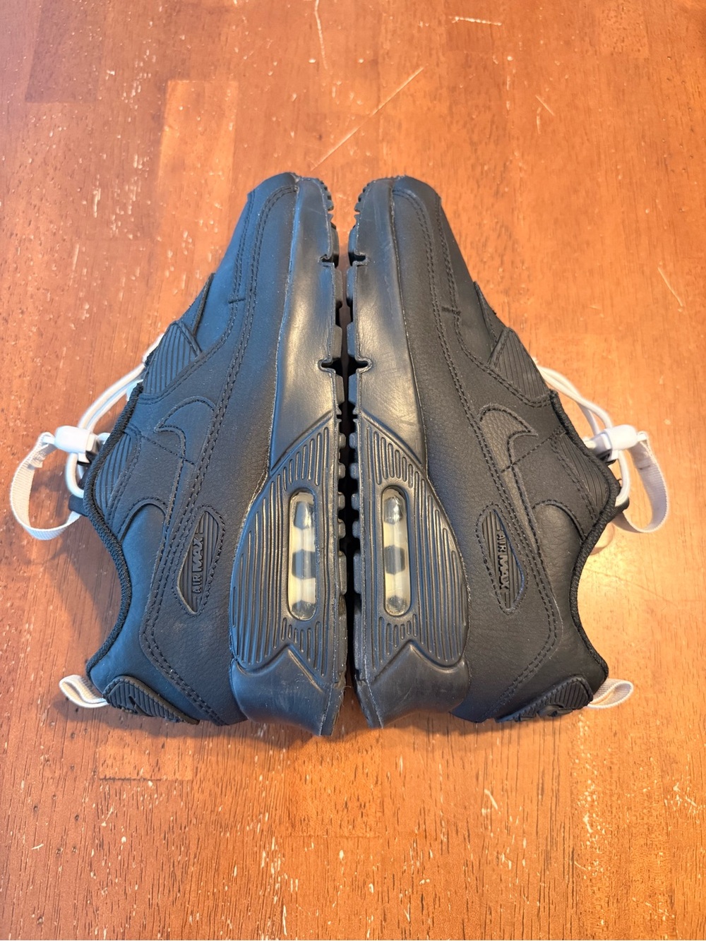 Nike Kids’ Air Max 90 Toggle PS All Black Size 3Y or Women’s 4.5 Easy On/Off - Picture 4 of 8
